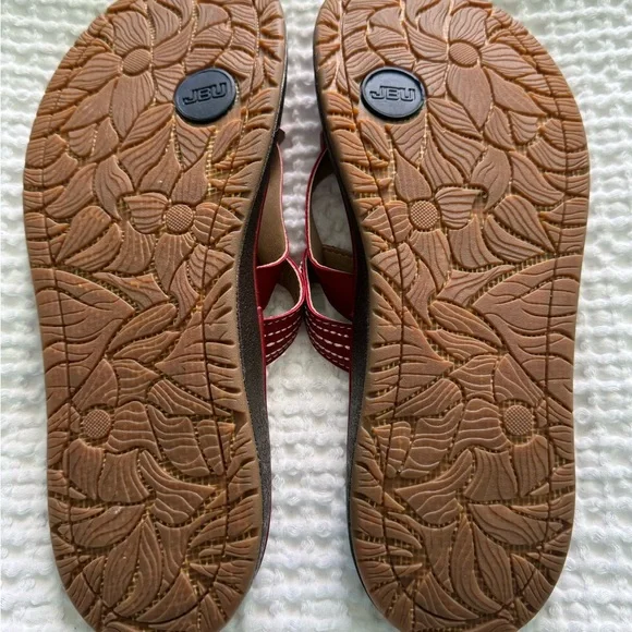 JBU Jambu Designs Womens Red Sandals Size 8 NWOT with Original Box - Picture 4 of 7